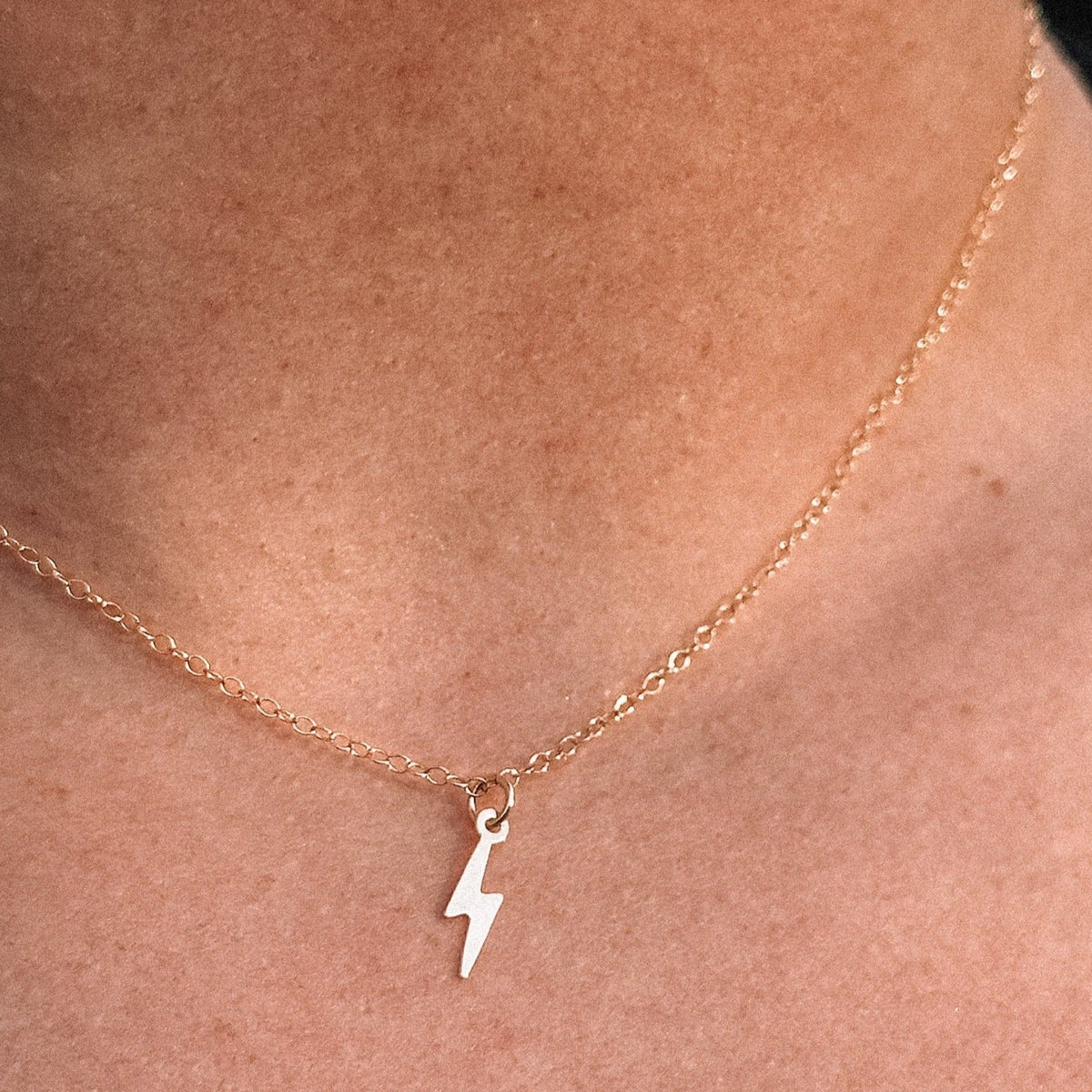 Gold-Filled Dainty Lightning Necklace