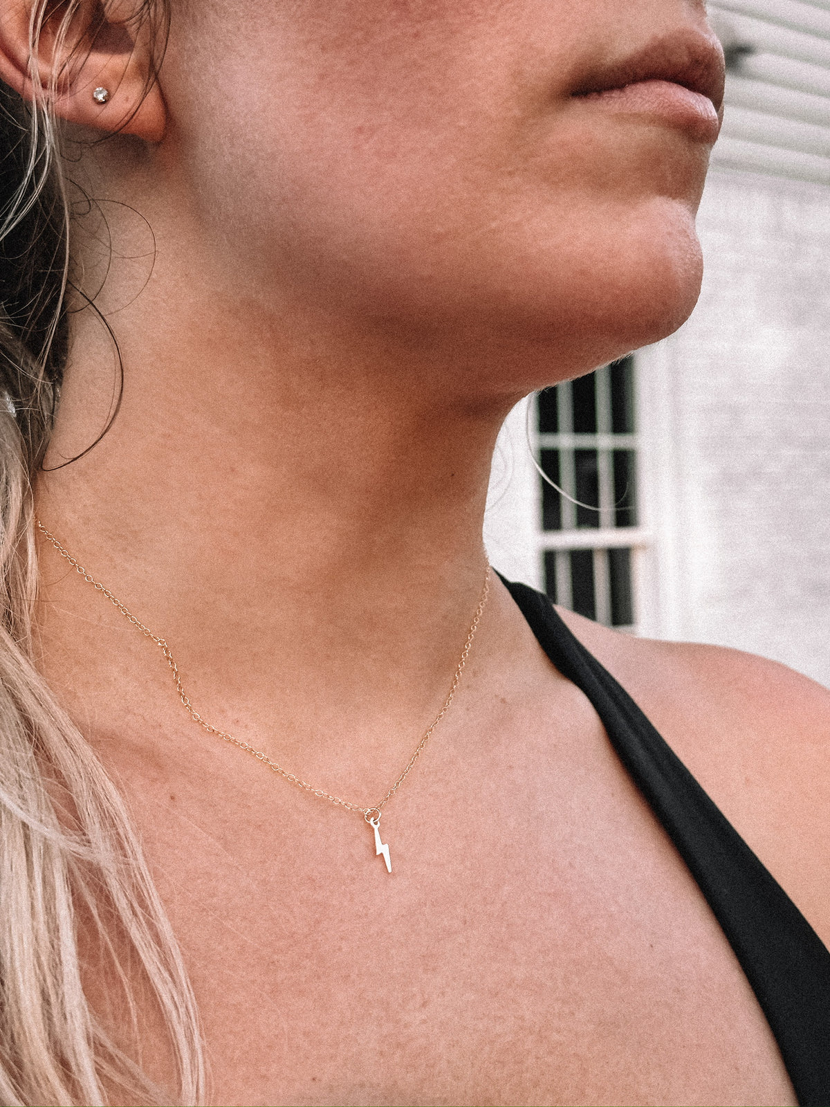 Gold-Filled Dainty Lightning Necklace