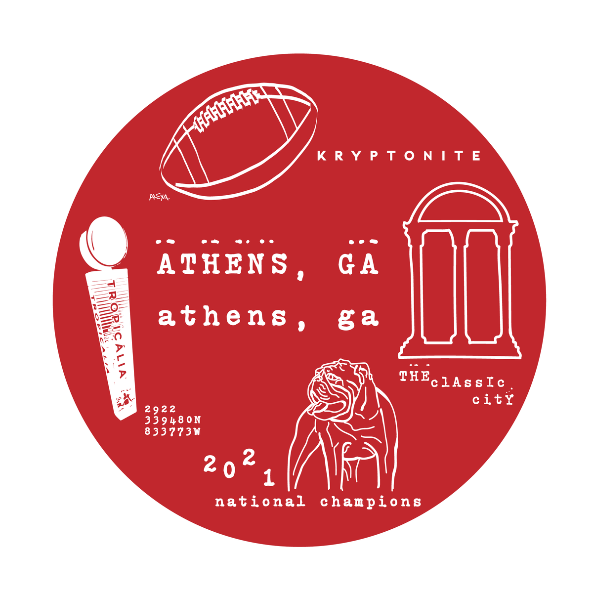 Destination: Athens, GA STICKER